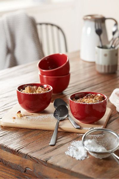 Tchibo 4 Pieces Small Baking Molds 8 d cm, Red