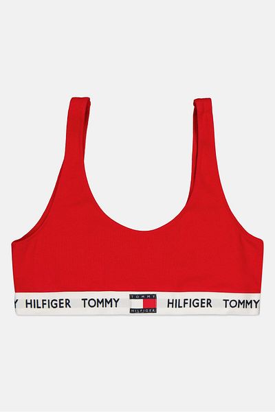 Tommy Hilfiger Women Non Padded Brand Logo Bralette, Red