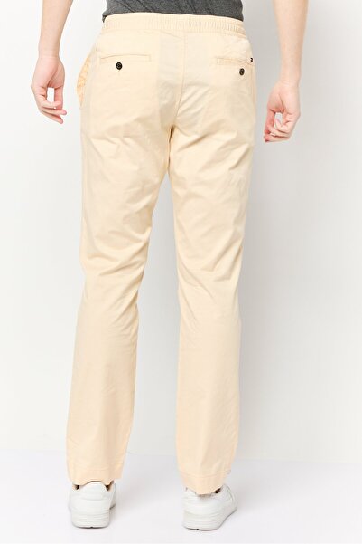 Tommy Hilfiger Men Stretch Fit Solid Straight Pants, Yellow