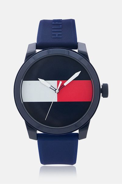 Tommy Hilfiger Men 1791322 Analog Silicone Watch, Navy