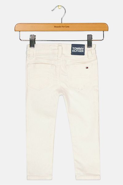 Tommy Hilfiger Toddlers Girl Skinny Fit Stretchable Denim Jeans, White