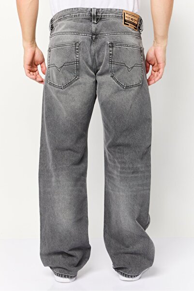 Diesel Men Straight Leg Washed Denim Jeans, Grey