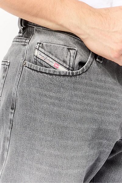 Diesel Men Straight Leg Washed Denim Jeans, Grey