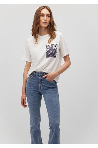 Mavi Tricou alb imprimat Regular Fit 1612685 -70057