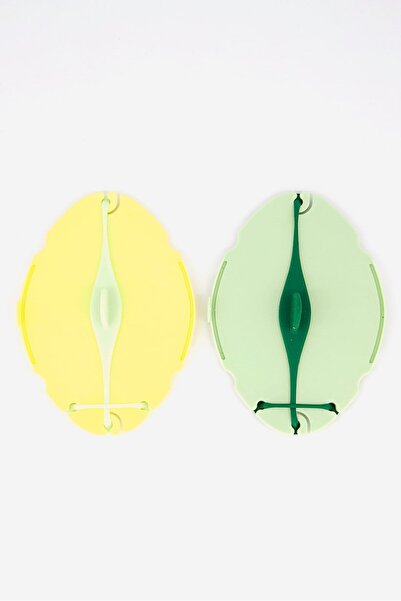 Tchibo Veggie Cover Set of 2 15cm H x 3cm W x 8cm L, Green and Yellow