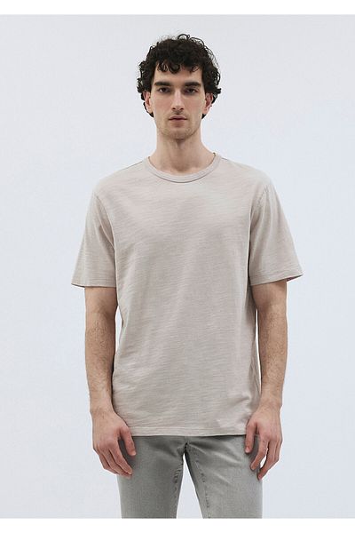 Mavi Flaming Beige Premium Basic T-Shirt κανονική εφαρμογή / κανονική εφαρμογή 0612151 -70144
