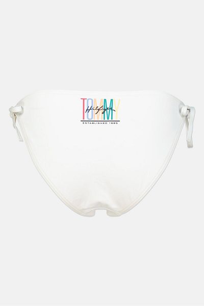 Tommy Hilfiger Women Graphic Printed Pull On Bikini Bottom, White