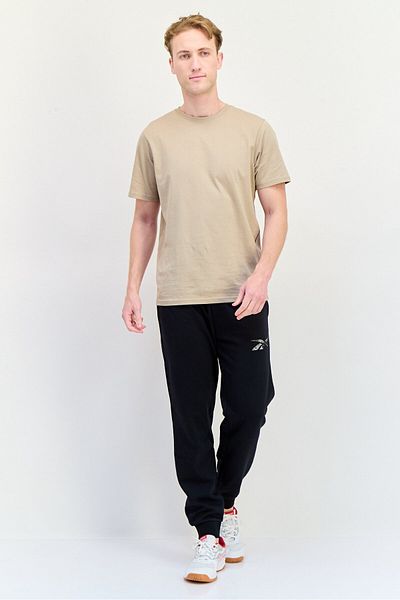 Reebok Men Sportswear Fit Drawstring Outdoor Sweatpants, Black