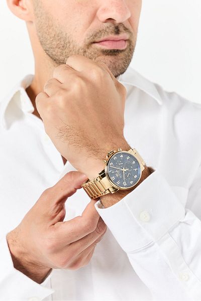 Tommy Hilfiger Men 1710384 Analog Stainless Steel Watch 43mm, Gold