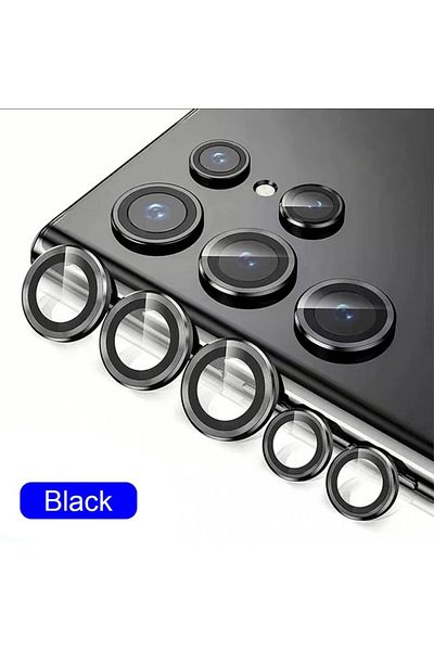 Choice Samsung S24 Ultra Black Ring Cover For Samsung S24 S23 S22 Ultra Plus FE Case Curved Clear Tempered