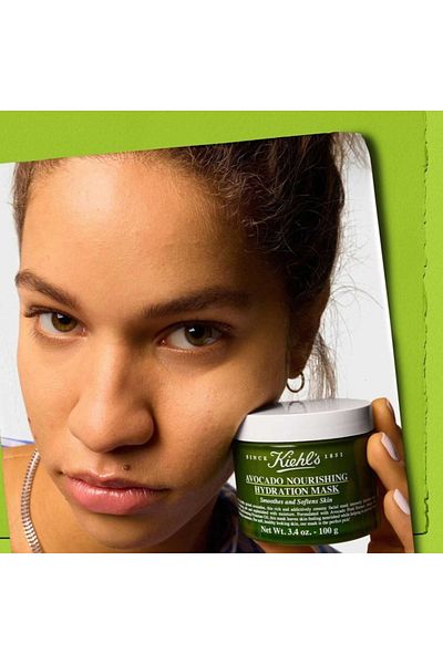 Kiehl's قناع كيلز المغذي والمرطب بالأفوكادو 10 غرام - ينعم ويرطب البشرة الجافة والمجففة