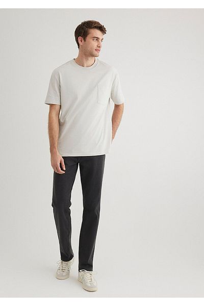 Mavi Γκρι Basic T-Shirt με λεπτομέρεια τσέπης Loose Fit / Loose Relaxed Fit 066248 -70080