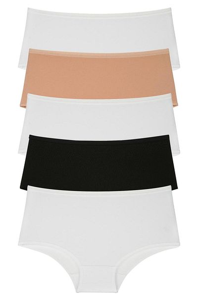 Nicoletta High Waist Cotton Lycra Women's Panties 5 Pack - Mixcolor