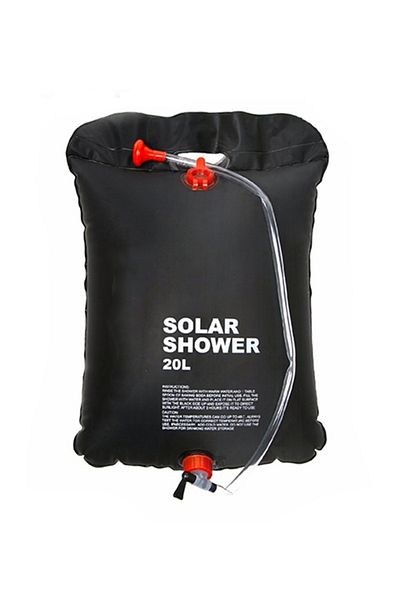 Aptel Solar camping shower, 20L, 39 x 60 cm, 70 cm hose, black
