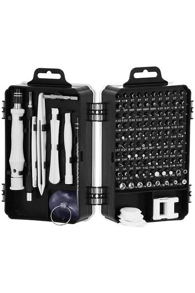 Springos Springos precision screwdriver set, 117 pieces, steel/plastic, black