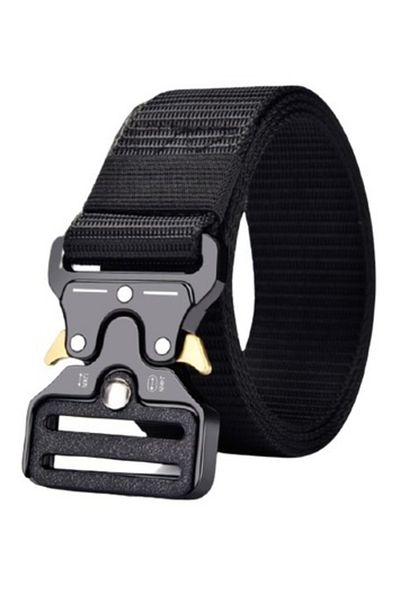 OEM Curea tactica de supravietuire, 130 cm lungime, 3.8 cm latime, negru