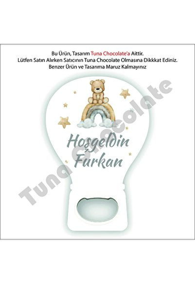 Tuna Chocolate Çikolata & Hediyelik 25 Adet Kişiye Özel Baskılı Balon Magnet ...