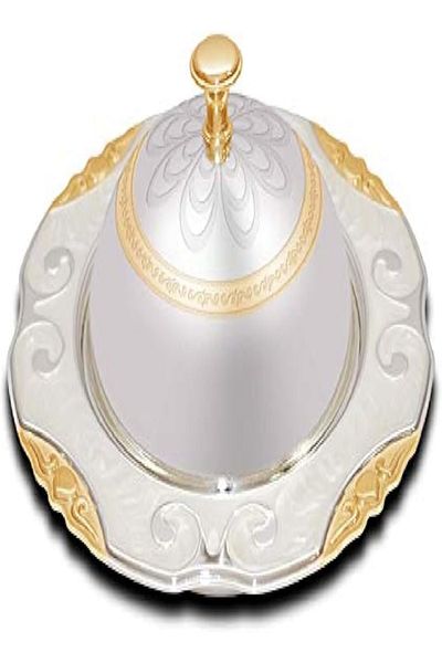 Kingsville 2-Piece Silver-Plated Serving Bowl Set – Model 226TT+206M, Classic White