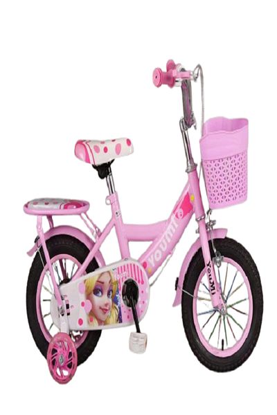 rexa Pink Children's bicycle with training wheels 14 Inch