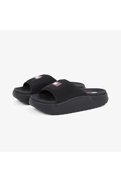 Tommy Hilfiger Pohodlné dámské černé pantofle Pool