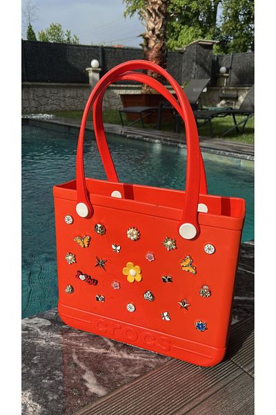 Madam Kifi Croslite Plastic Beach Bag Orange