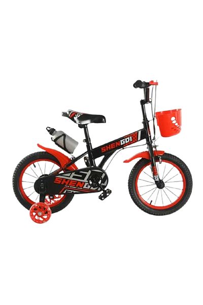 rexa Children's Bike with Flash Training Wheels and Water Bottle Size 14