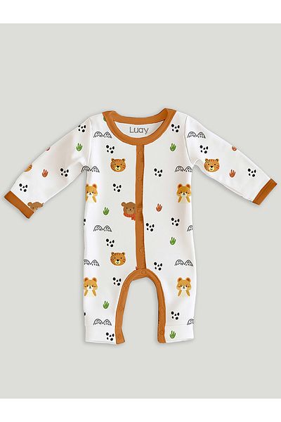 luay 100% Cotton Full Sleeves Printed Baby Romper,Bodysuit for Baby Girls & Baby Boy 0-3 M (PO2)