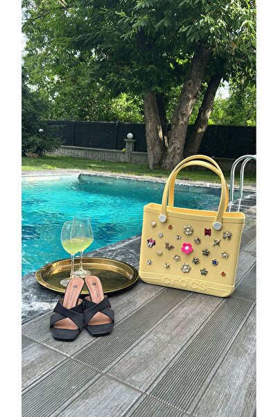 Madam Kifi CROSLİTE PLASTİK PLAJ ÇANTASI SARI