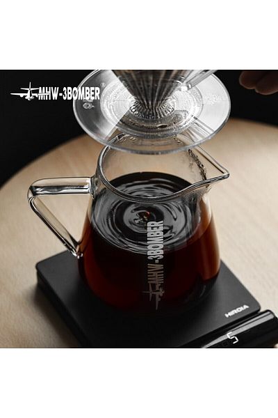 MHW-3BOMBER Heat Resistant 500ml Coffee Jug |   Aesthetic and Durable Coffee Service