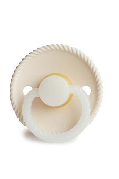 Frigg Rope Rubber Pacifier - Glow in the Dark - Cream Night 6-18 Months
