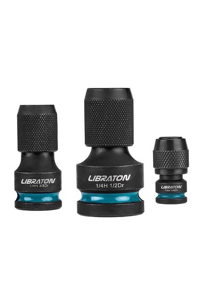 Choice 3pcs Hex Converter Impact To 1/4 Hex Converter Universal Impact Wrench Adapter 1/4" 3/8" 1/2" Hex So