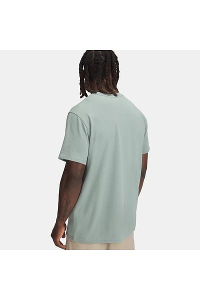 Under Armour Ανδρικό μπλουζάκι με λογότυπο με κεντημένο πράσινο στρογγυλό λαιμό