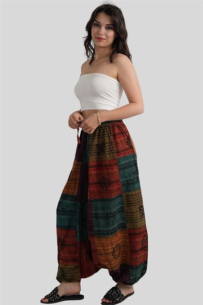 Miss Boheme Red Unisex Nepalese Patchwork Baggy