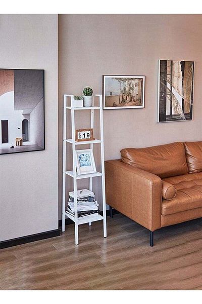 Taimi 4-layers Storage Rack Multi-purpose For Office, Kitchen, Living Room And Bedroom 150x35x36cm - White