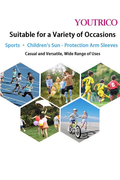 Youtrico Kids' Ice Sleeves SPF50+ High Protection UV-Blocking Cooling Arm Covers for Sports