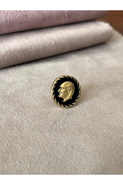 sorti takı aksesuar 14 Ayar Altın Kaplama Atatürk Portresi Yaka İğnesi