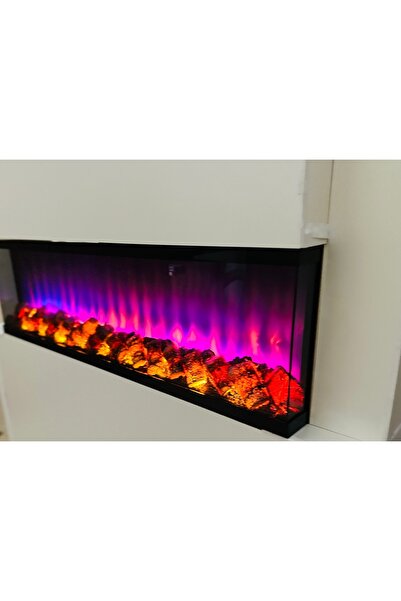 Esha Home Elektrikli Dekoratif Yapay Şömine Bluetooht Sabit Çıtırtı 100X30 X2...