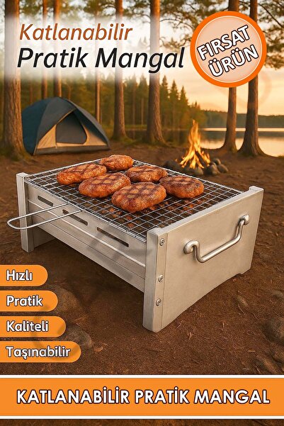 garaccu 1. Kalite Katlanır Mangal (ÖZEL KUTUSUNDA) Galvaniz Portatif Mangal