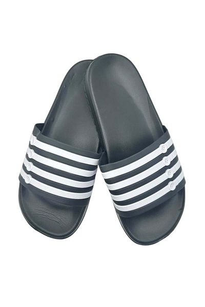 TECOS Men's Beach or Pool Slippers, ®, Black, Size 43, 26.5 Centimeters, Lightweight