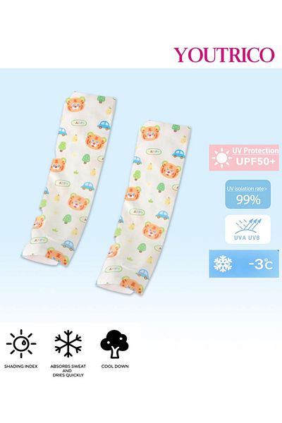 Youtrico Kids' Ice Sleeves SPF50+ High Protection UV-Blocking Cooling Arm Covers for Sports