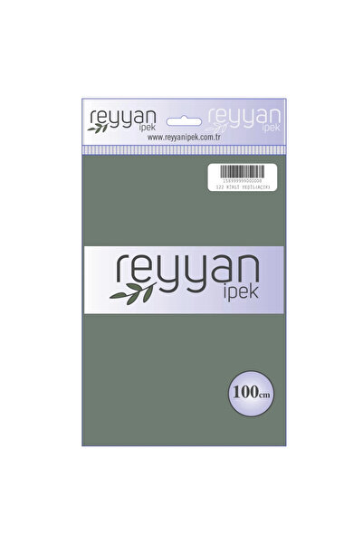 REYYAN İpek Düz Renk Yazma 100cm 122 Kirli Yeşil (Açık) Tekli Poşet Yazma