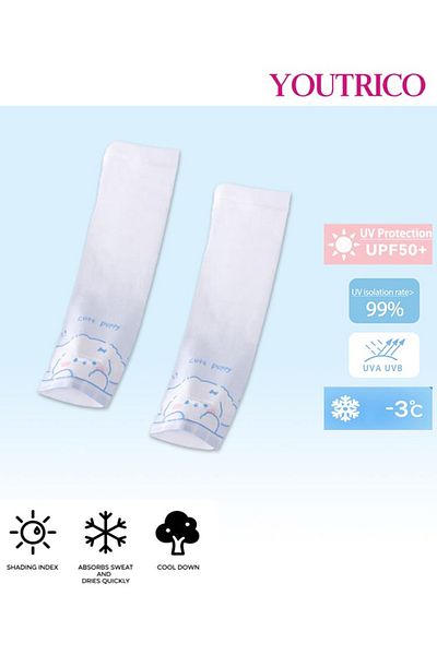 Youtrico Kids' Ice Sleeves Spf50 High Protection Uv-blocking Cooling Arm Covers For Sports