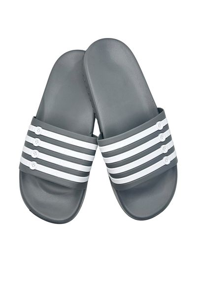 TECOS Men's Beach or Pool Slippers, ®, Grey, Size 40, 25 Centimeters, Lightweight