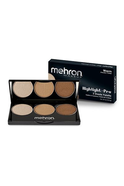 Mehron Highlight-Pro 3 Shade Palette Warm, 10.5g