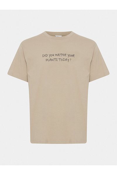 Solid Tricou bărbătesc 21108141 bej