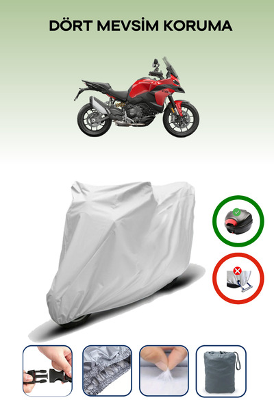 Breen Motorcycle Tarpaulin Compatible with Ducati Multistrada V2 - Waterproof...