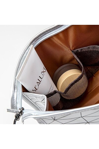 Eldes حقيبة السفر والمكياج باللون الفضي – تصميم عملي، حل أنيق ومرتب للحمل