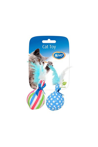 Duvo Duvo+ Balls with Feather Cat Toy Assorted
