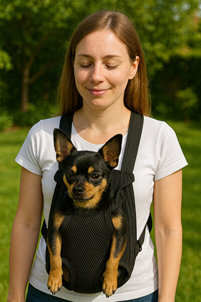 MOLMEKS Kedi- Köpek Nefes Alabilir Fileli Taşıma Evcil Hayvan Sırt Çantası Ka...