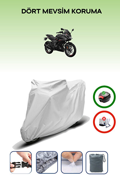 Breen حقيبة ظهر للدراجة النارية باللون الرمادي متوافقة مع Bajaj Pulsar F 250